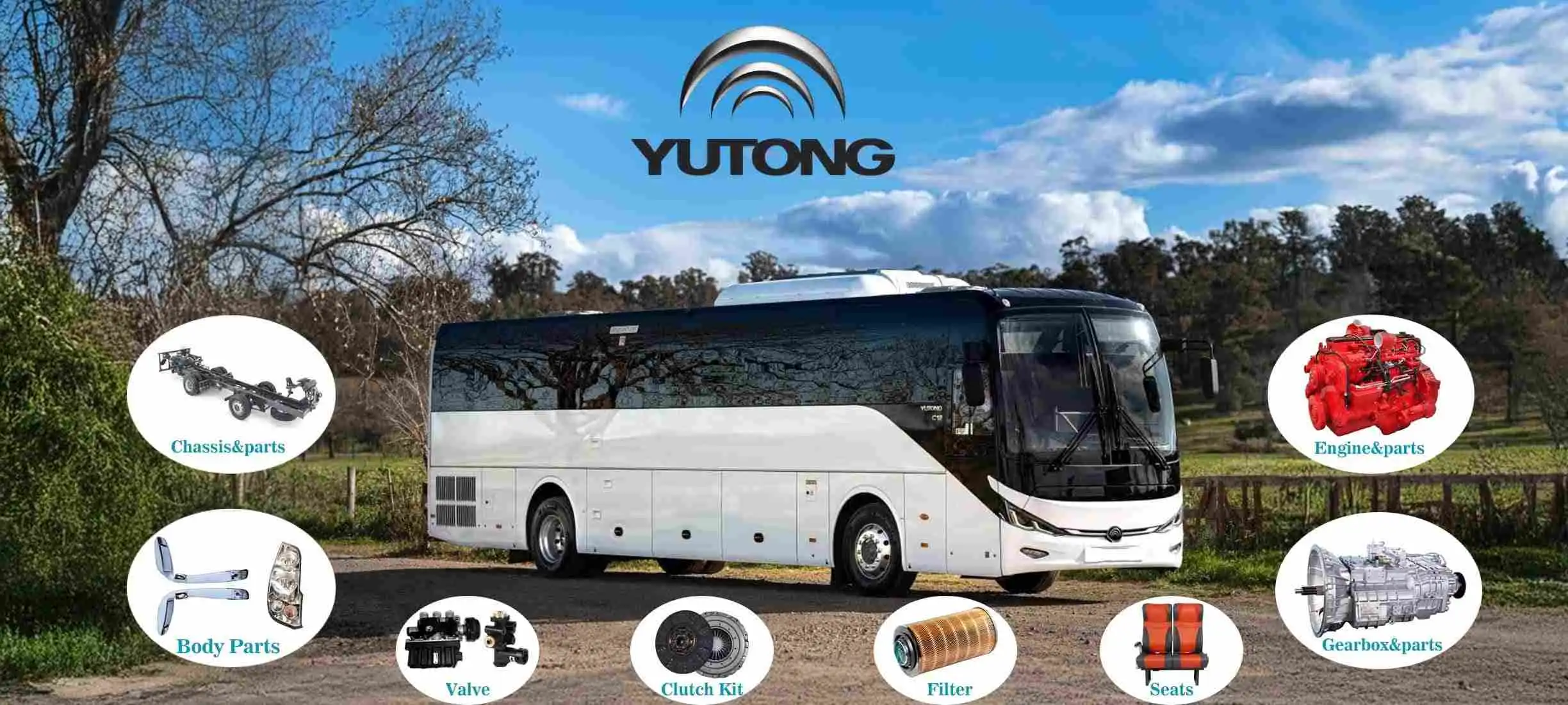 yutong coach bus parts