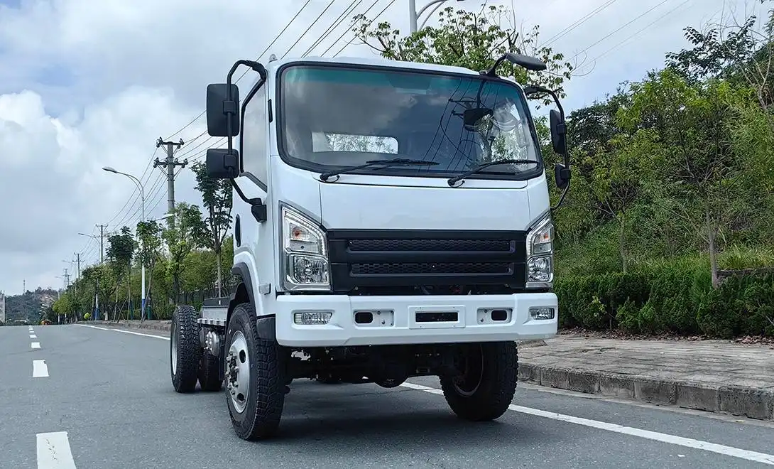 Pure electric 4x4 truck chassis design