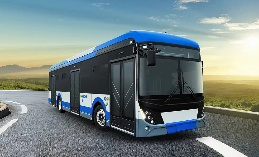 Three door 12m electric city bus